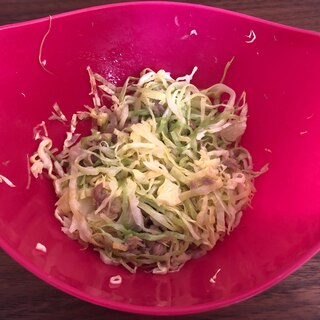 レンジで簡単止まらないキャベツ